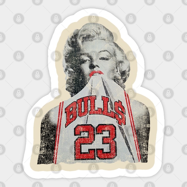 Retro - Marilyn Monroe Chicago Jordan White Sticker by botokgetuk